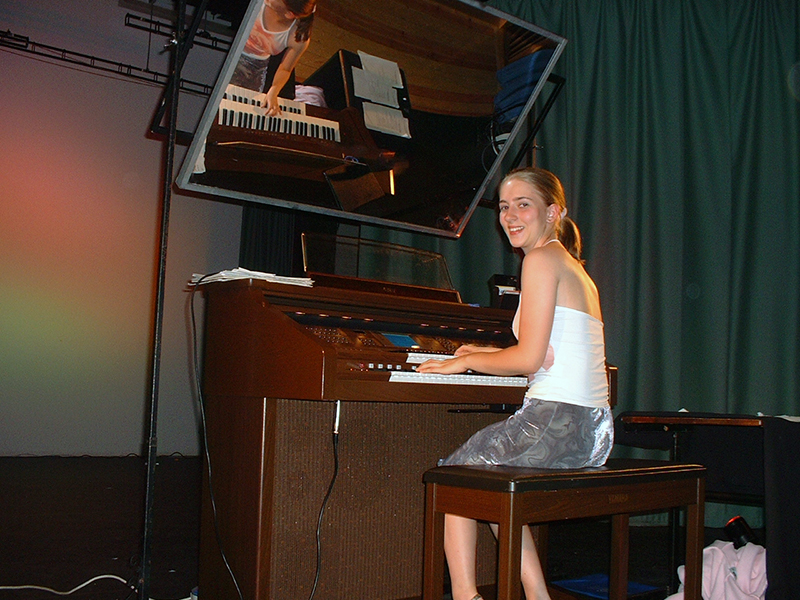 My daughter Kerry in concert.